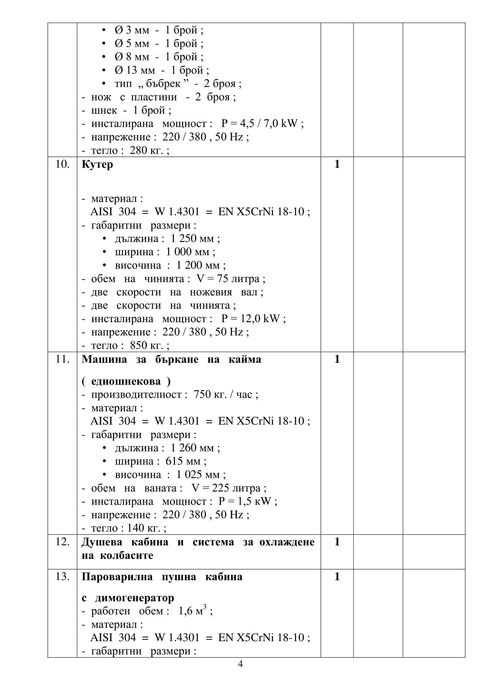 Лизинг - Мобилен Колбасарски Цех - Производителност 1000кг за смяна