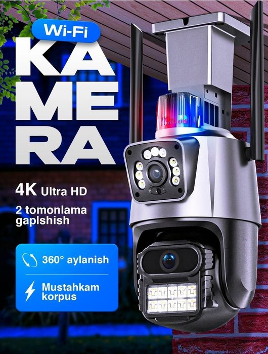 Kuzatuv kamera 360 gradus xarakatga aktiv