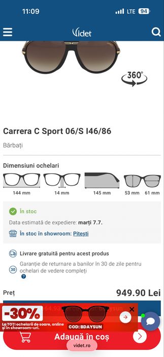 Ochelari de soare Carrera