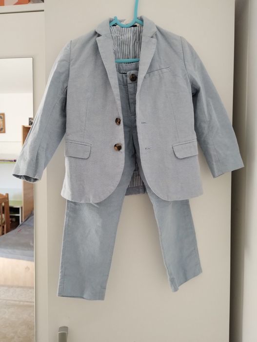 Costum h&m 110 albastru 4-5 ani copii