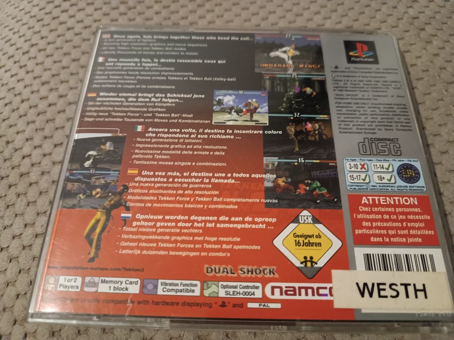 Joc de colecție Tekken 3 ps1 PlayStation 1 psone