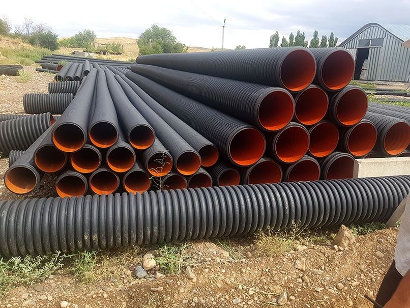 Труба гофра пластиковые  канализационная