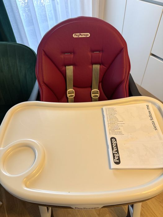 Scaun de masa 2 in 1 Peg Perego Siesta Follow Me, Visiniu