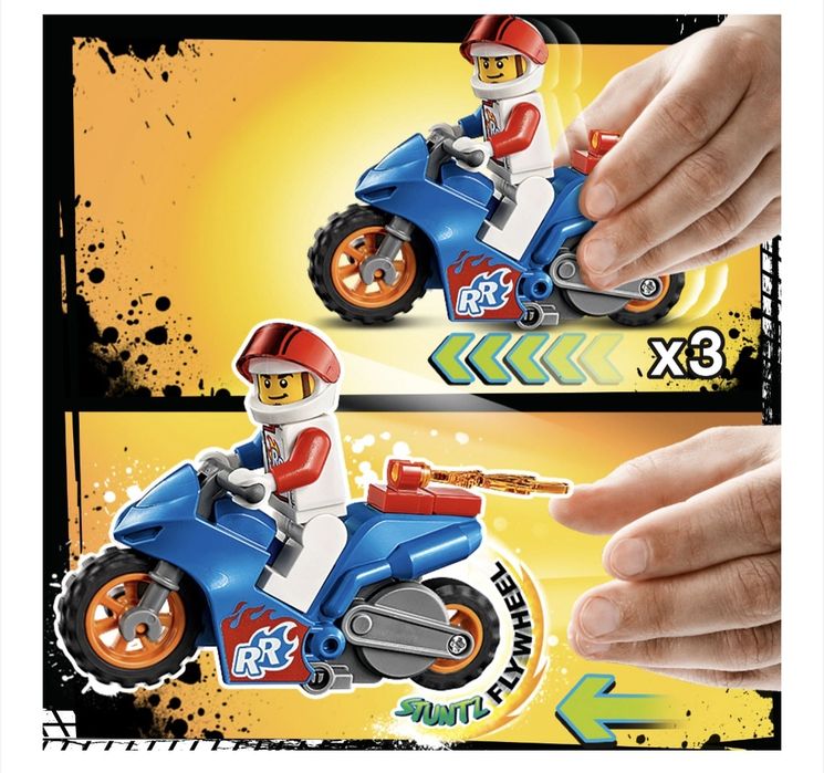 LEGO City Stuntz - Каскадьорски мотоциклет ракета 60298, 14 части

 5.