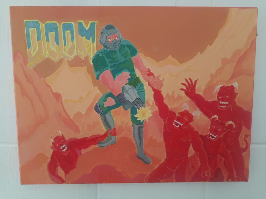 De vanzare tablou pictat pe pânză Doom