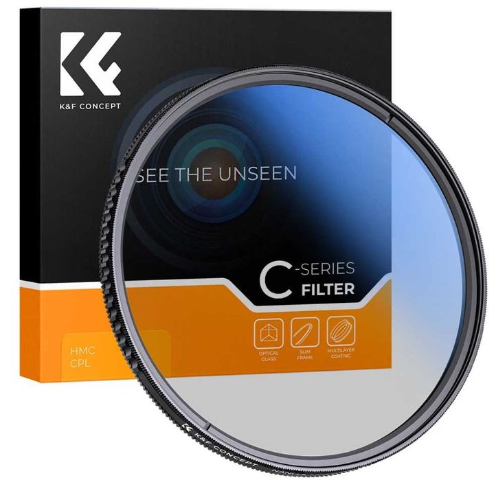 K&F Concept HMC CPL висококачествен поляризационен Slim CPL филтър