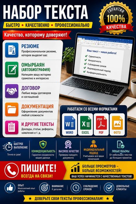 Набор текста моментально