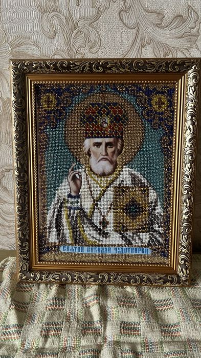 Иконы из бисера,ручная работа