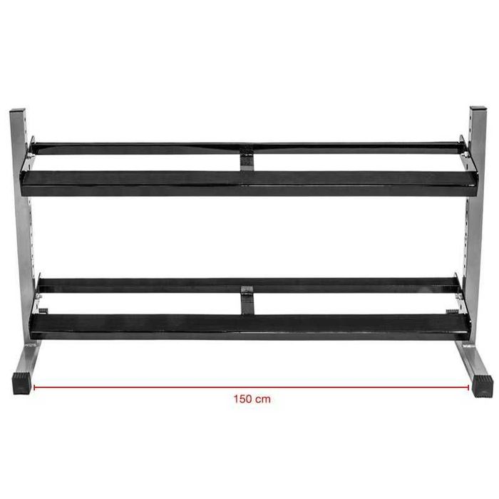 Стойка за Дъмбели 2 нива - 150 см, Поставка за Гири, Стелаж