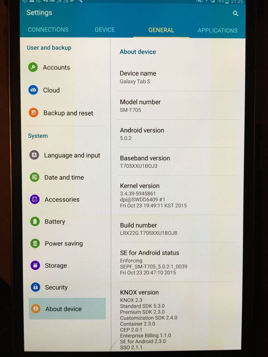 Samsung galaxy tab s 8.4”