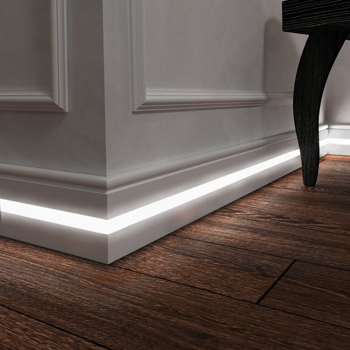 Плинтус из МДФ с LED подсветкой и без