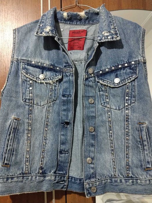 Vesta denim cu ținte