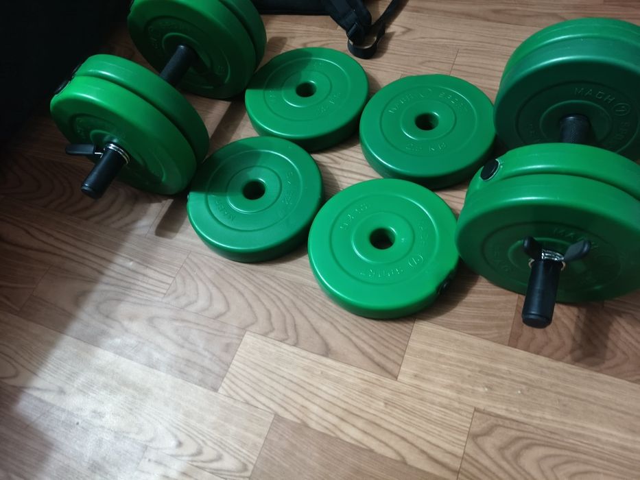 Разборные прочные гантели из противоударного пластика