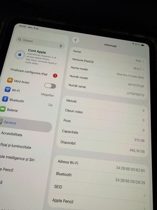 Ipad Pro 11 inch** M4** 512** Husa + Pen **