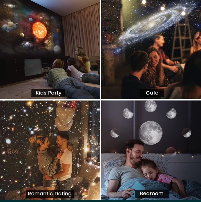 Звезден проектор Fussion Planetarium планетариум звездно небе 12 филма