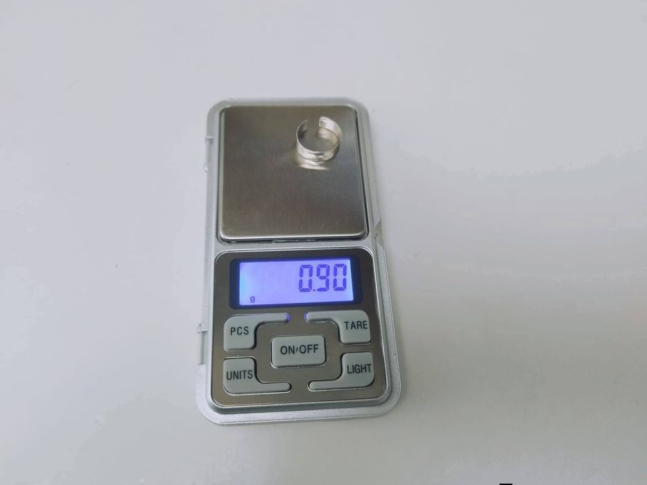 Vechi inel din argint de 925, reglabil, cu banda lata, BB