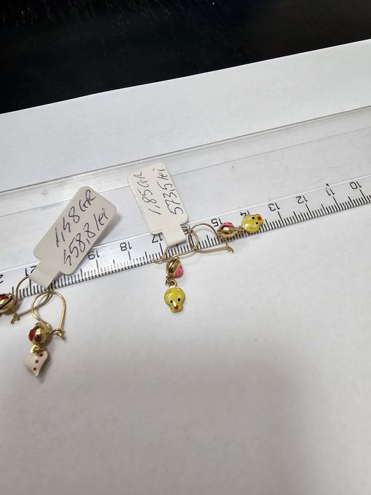 Cercei aur 14 kt pentru copii