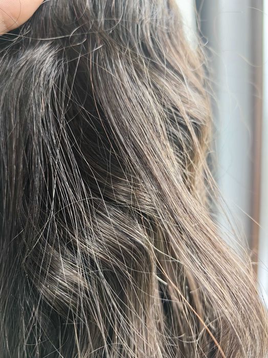 Коса от естествен косъм, среден клас, цвят тъмно кестеняво (02)