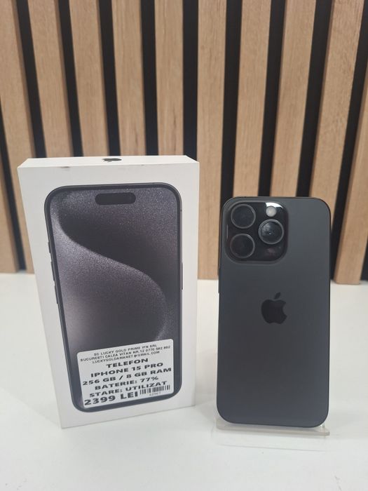 IPhone 15 Pro 256Gb 77% Baterie Garantie/Factura #62967