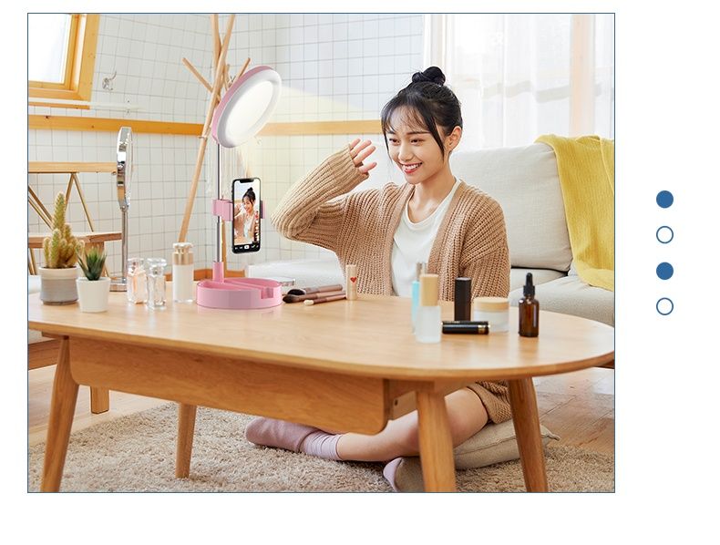 Селфи ринг пръстеновидно огледало и държач за телефон