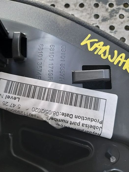 Ornament plansa bord renault kadjar ha hl 681018387r 681011759r 681013574r 681019886r 681018262r