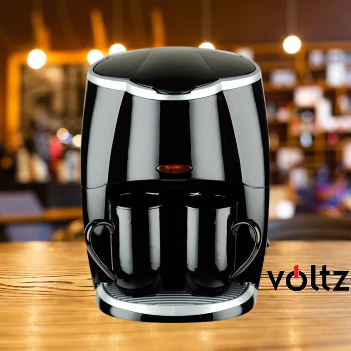 Кафеварка Rosberg R51170A 450W с две чаши, Черна, 2 ГОДИНИ ГАРАНЦИЯ