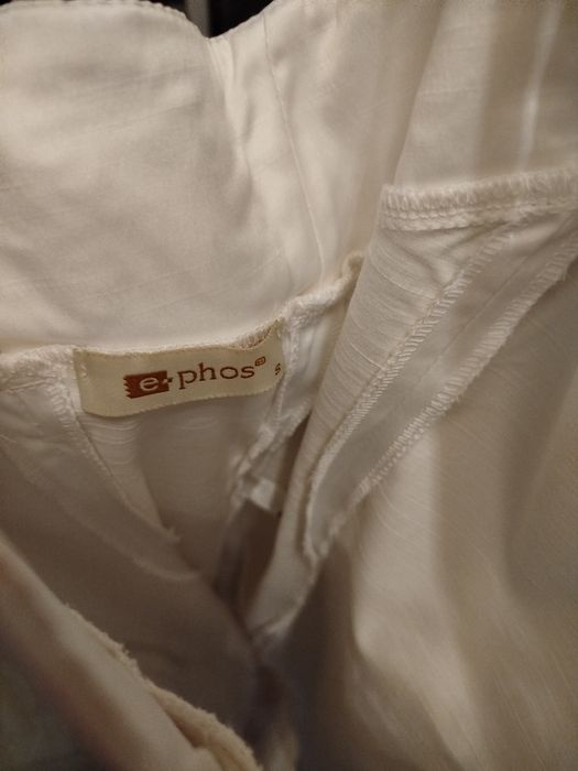 Официална бяла рокля XS/S с дължина до коляното