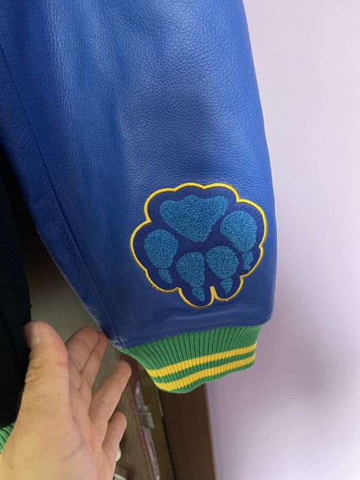 L Яке Nike Brasil Бразилия Destroyer Varsity Leather Jacket Brazil NBA