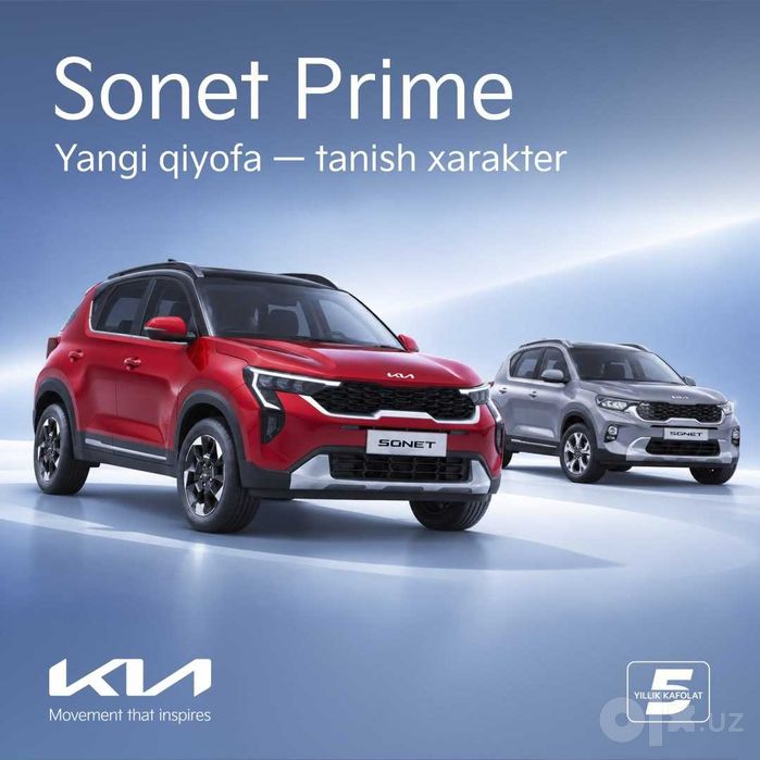 Kia Sonet Prime| Rassrochkaga| Kia Kattaqo'rg'on