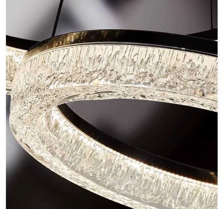 Стилни LED Полилеи пендели Saturn с 2 или 3 кристални ринга. Топ цени