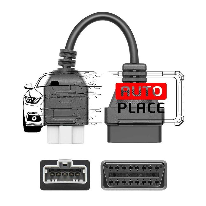 Кабел / Преходник / Адаптер за Honda 5 Пин 5 Pin Хонда Delphi Autocom