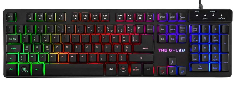 G-LAB Combo Krypton - Tastatură și mouse de gaming cu iluminare LED