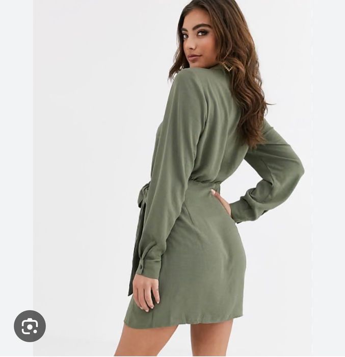 Зелена рокля тип “прегърни ме” Asos