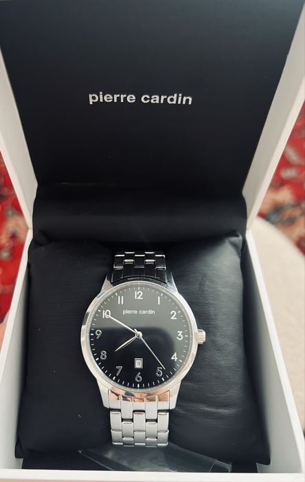 Pierre Cardin 39mm Cadran Negru Curea Oțel Cuarț Japonez NOS