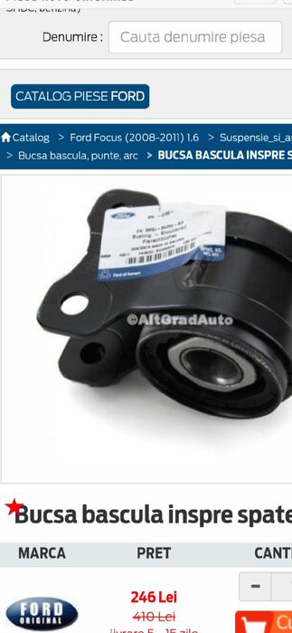 Bucșe brat suspensie roata fata FORD