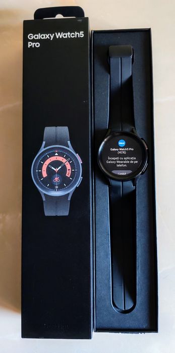SAMSUNG Galaxy Watch 5 Pro 45mm Black Titanium ca nou, fullbox !