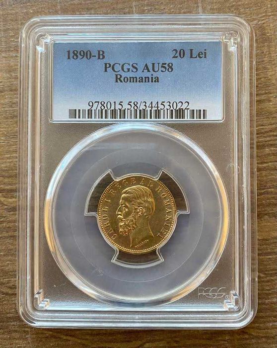 Lot doua monede AUR 20 lei 1883 si 20 lei 1890, Carol I, Romania