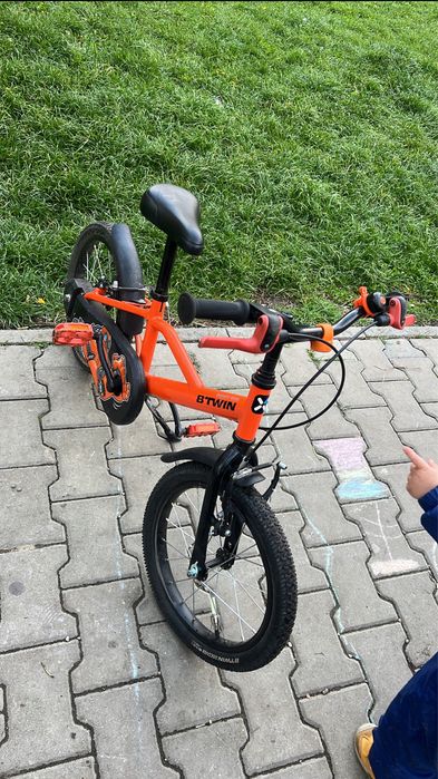 Bicicletă copii B’TWIN – roți 16” cu roti ajutatoare