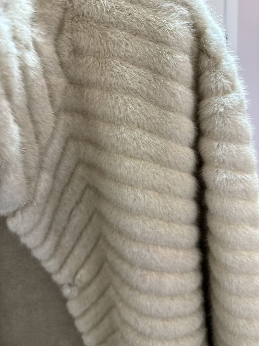 Эко шуба бежевая