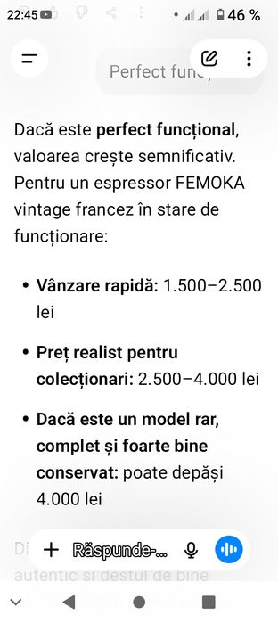 Vând espressor femoka-paris