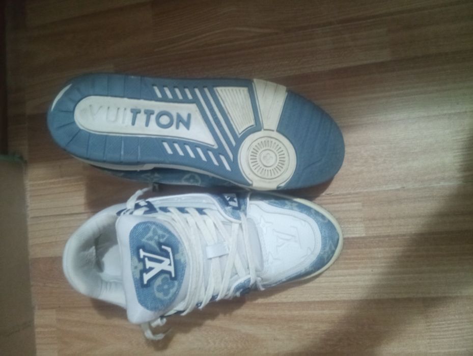 Louis Vuitton blue and white sneakers