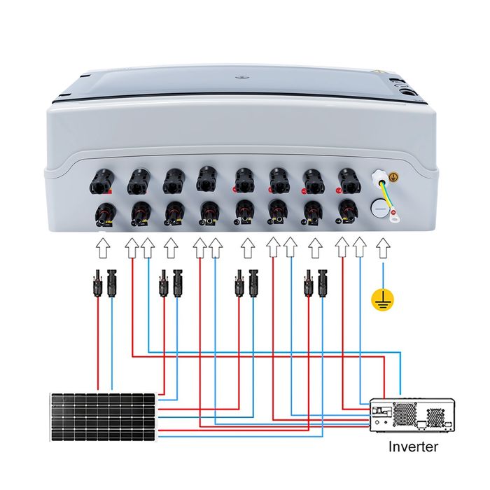 Комбинирано табло за фотоволтаик IP65 18P PV 600V / 1000V 4 входа 4 из