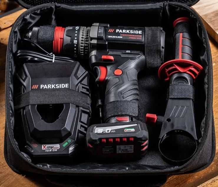 Нова 80Nm Parkside Performance Немска Бормашина с Дисплей и Подсветка