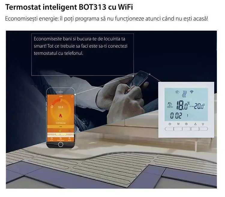Termostat NOU, Centrala Smart Wireless si cu control de pe Telefon