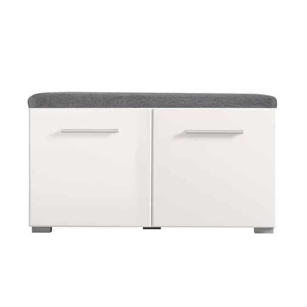 Луксозна пейка за антре в бял гланц