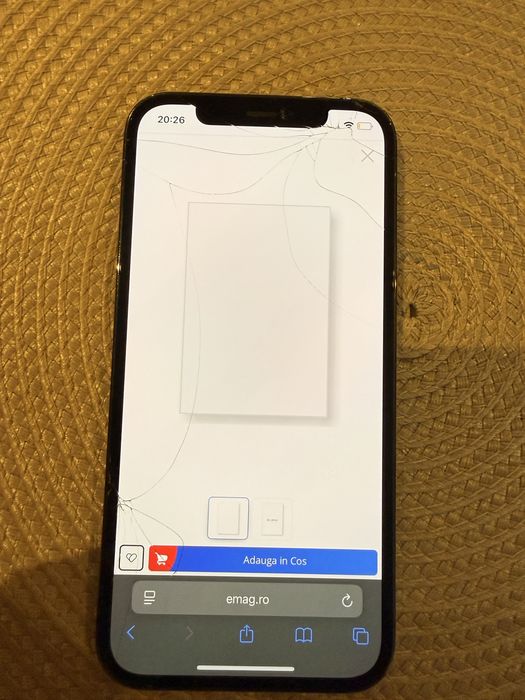 Iphone 12Pro 128 G, sticla ecran fisurat