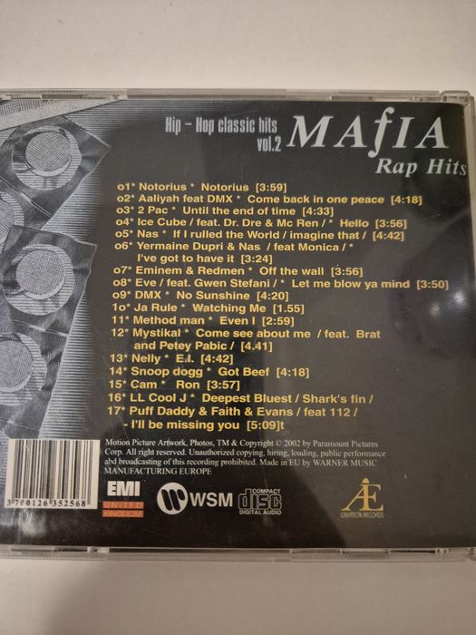 Оригинален музикален диск CD - Mafia Rap Hits vol.2