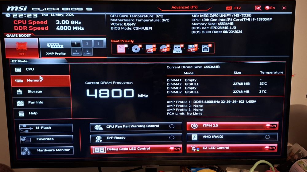 PC Gaming, Calculator GPU RTX Asus 4080, i9 13900kf, 64GB G.Skill, Main pcb MSI  Z690