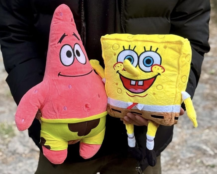 Комплект плюшени играчки Спондж Боб и Патрик 30см, Sponge Bob Patrick