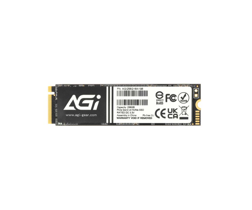 - Твердотельный накопитель SSD M.2 256GB AGI AI198 NVMe PCIe 3.0